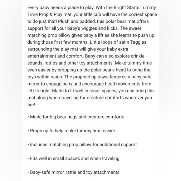 Bright starts - Tummy time prop & play Baby activity Mat - Picture 5 of 5